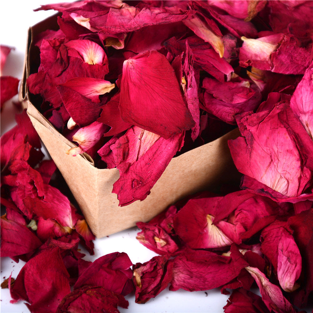 Romantic  50 100g Natural Dried Rose Petals Bath Dry Flower Petal Spa Whitening Shower Aromatherapy Bathing Supply