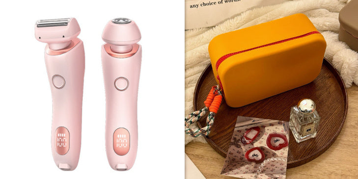 Épilateur 2 en 1 pour femmes, Rechargeable par USB, rasoir pour le corps, le visage, les jambes, les aisselles, le Bikini, les mains et le pubis