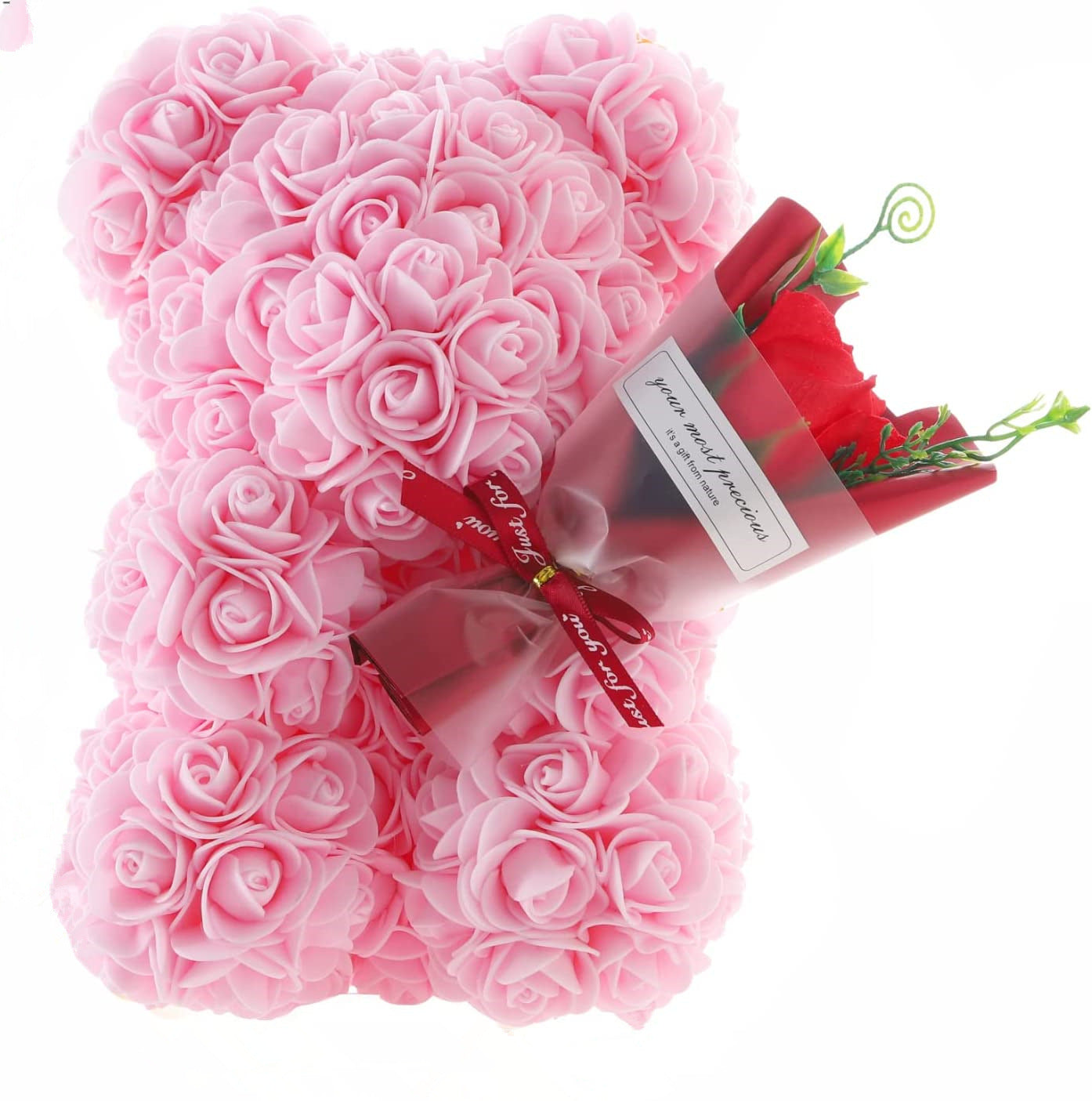 Ours Rose, fleur fraîche conservée, cadeau d'anniversaire pour la saint-valentin