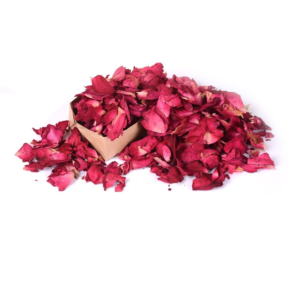 Romantic  50 100g Natural Dried Rose Petals Bath Dry Flower Petal Spa Whitening Shower Aromatherapy Bathing Supply