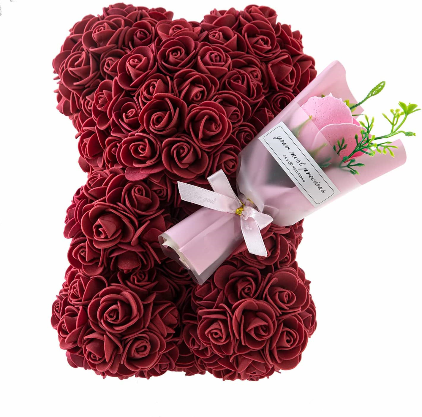 Ours Rose, fleur fraîche conservée, cadeau d'anniversaire pour la saint-valentin